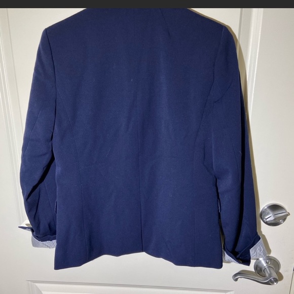 2 🔖 J. CREW Factory Schoolboy Blazer Jacket Navy Blue Gold Button $138 - Picture 4 of 8